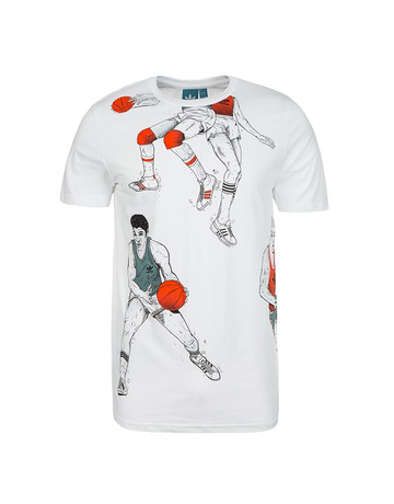 Adidas Originals Camiseta Allover Basketball (blanco)