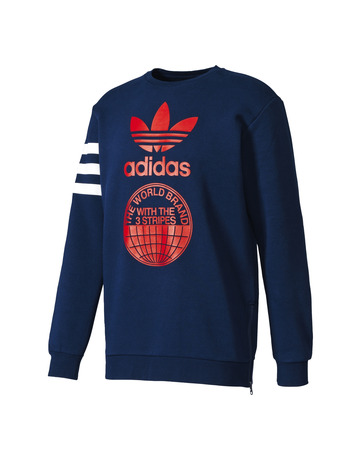 Adidas Originals Street Graphic Crew Sweatshirt (collegiate navy)