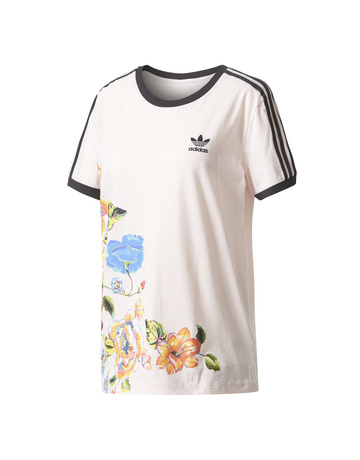 Adidas Originals The Farm 3 Stripes Tee W "Floralita" (halo pink)