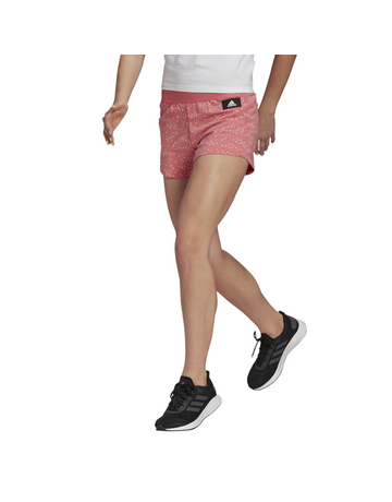 Adidas Sportswear 3 Bar All-Over-Print Shorts "Hazy Rose"