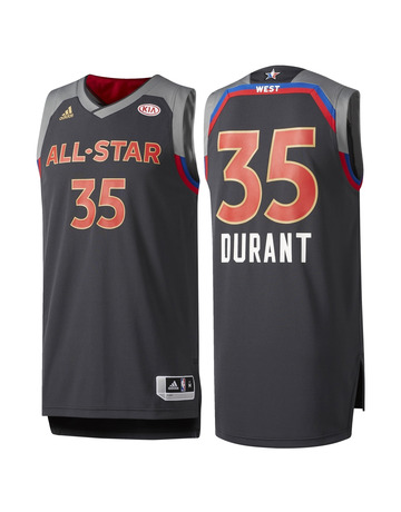 Camiseta Réplica Durant #35# All Star 2017 New Orleans