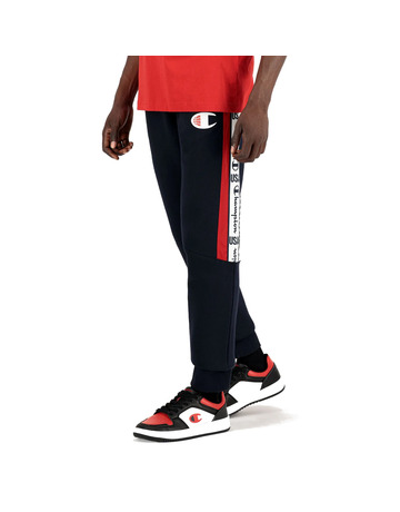 Champion Basketball USA Script Logo Tape Fleece Sweatpants "Navy"