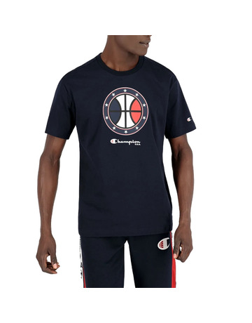 Champion Basketball Legacy Round Up Graphic Crewneck T-Shirt "Navy"