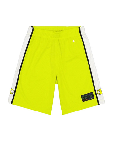 Champion Basketball Neon Sport Script Logo Short "Electric Yellow Green"