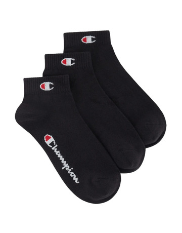 Champion C Logo Quarter Socks 3 Pairs "Black"