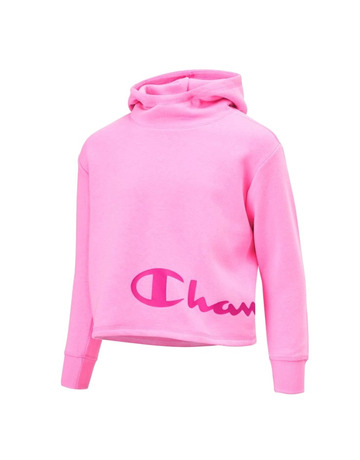 Champion Girls Legacy Script Logo Wraparound Print Boxi Hoodie "Pink"