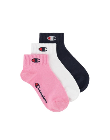 Champion Junior 3Pk Quarter Socks "Pink"