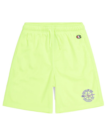 Champion Kids Sport Lifestyle Basketball Bermuda Logo "Flour Geen Yellow"