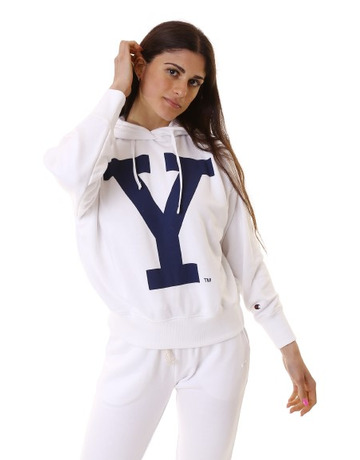 Champion Legacy College Reverse Weave Yale Hoodie "White"