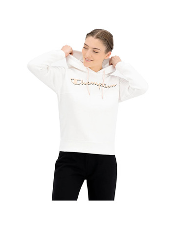 Champion Legacy Layered Script Logo Seamed Hoodie "White"