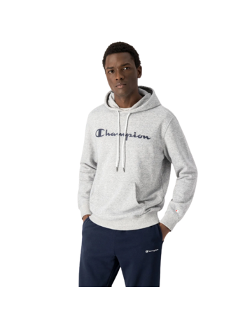 Champion Legacy Script Logo Cotton Terry Hoodie "Light Grey"