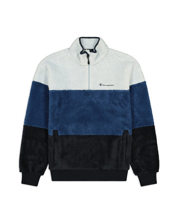 Champion Legacy Sherpa Graduated Panelled Half Z-Up Fleece Sweatshirt "Blue"