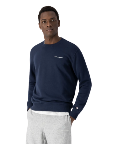 Champion Legacy Small Script Terry Cotton Sweatshirt "Navy"