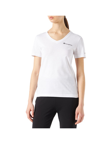 Champion Legacy Wm´s C Logo V-Neck T-Shirt "White"