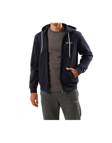 Champion Small Script Logo Print Zip-up Hoodie