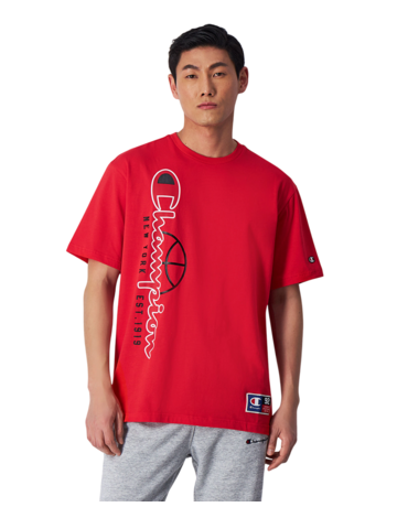 Champion Sport Lifestyle Basketball Big Logo CustomFit T-Shirt "Red"