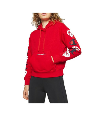 Champion Wm´s Legacy Logo Sleeves Love Hoodie "Red"