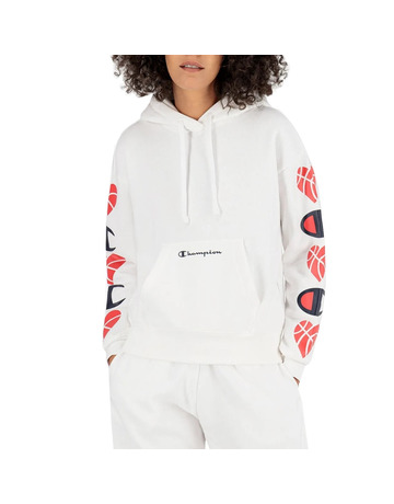 Champion Wm´s Legacy Logo Sleeves Love Hoodie "White"