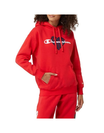 Champion Wm´s Legacy Scrip Logo Embroidery Love Hoodie "Red"