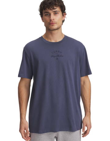 Curry Men's Heavyweight Verbiage T-Shirt "Downpour Gray"