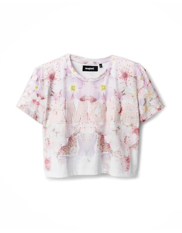 Desigual Amore Cropped T-Shirt