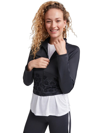 Desigual Flocked Flower Runner Jacket
