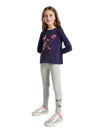 Desigual Girls Slim Leggings Butterflies