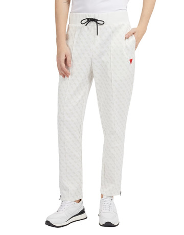 Guess Korbin All Over Logo Pant "White"