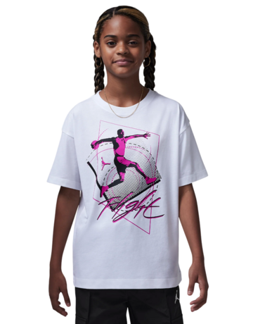 Jordan Girls JDB Flight Time Warp T-Shirt "White"