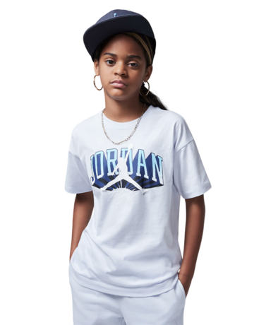 Jordan Girls JDB Push Through Graphic T-Shirt "Football Gray"