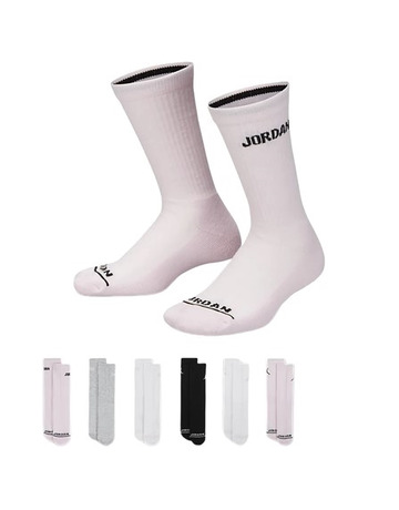 Jordan Girls JHB Legend Crew 6 PPack Socks "Multicolor"