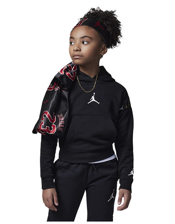 Jordan Holiday Shine Glitter Pullover Hoodie "Black-Gold"