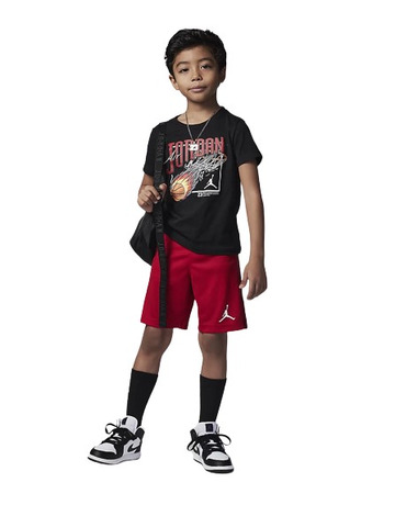 Conjunto Jordan Infants JDB Court Air Tee + Short Mesh Set "Gym Red-Black"