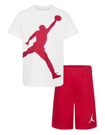 Conjunto Jordan Infants Jumpman Jumbo Tee + Short "Gym Red-White"