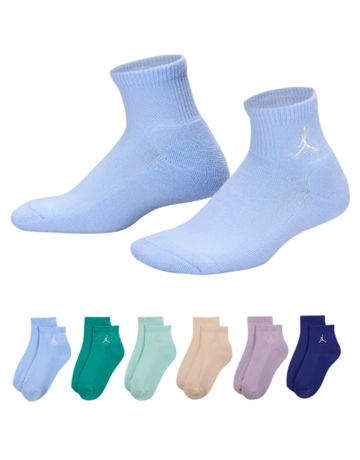 Jordan Kids JDB Everyday Essentials Ankle 6 PPack Socks "Aluminium"