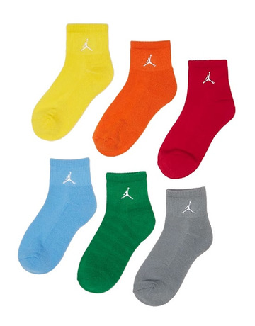 Jordan Kids JDB Everyday Essentials Ankle 6 PPack Socks "Starfish"