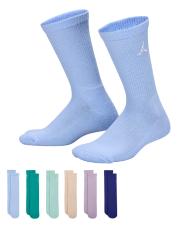 Jordan Kids JDB Everyday Essentials Crew 6 PPack Socks "Aluminium"