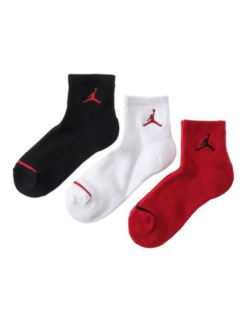 Jordan Kids Jumpman Crew Ankle Quarter Socks 3 Pair