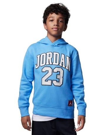 Jordan Kids Logo 23 Fleece Pullover Hoodie "University Blue"