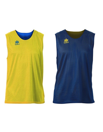 Camiseta sin Mangas Reversible Luanvi Triple "Yellow-Blue"
