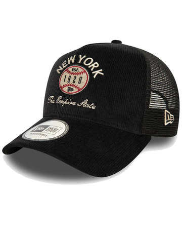 New Era Cord Graphic 9FORTY A-Frame Trucker Cap "Black "