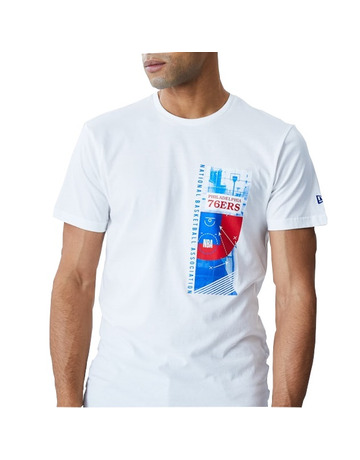 New Era NBA 76ERS Philadelphia Print Tee