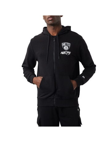 New Era NBA Brooklyn Nets Script Logo FZ Hoodie "Black"