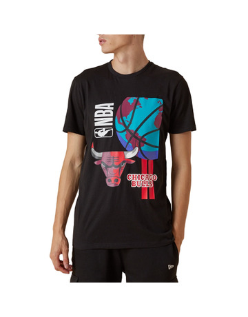 New Era NBA Chicago Bulls Basketball Globe Graphic T-shirt "Black"