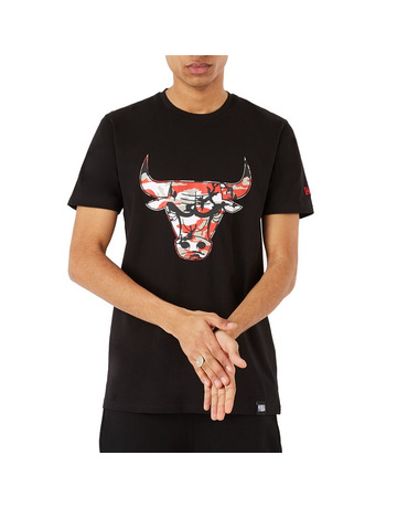 T-Shirt New Era Wordmark Court Infill NBA Chicago Bulls - Black - men´s 