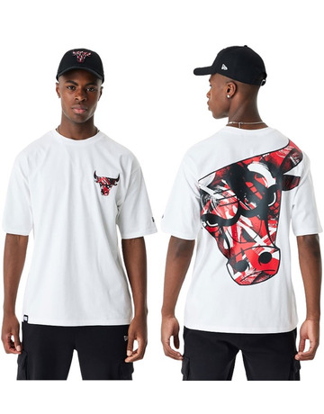 New Era NBA Chicago Bulls Large Infill Oversized T-Shirt