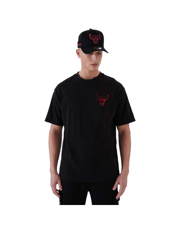 New Era NBA Chicago Bulls Metallic Tee "Black-Red"
