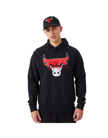 New Era NBA Chicago Bulls NBA Drip Logo Hoodie "Black"