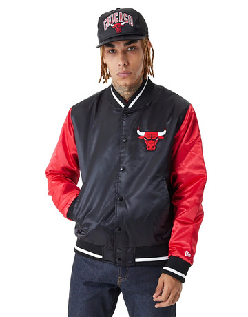 New Era NBA Chicago Bulls Satin Bomber "Black-Red"