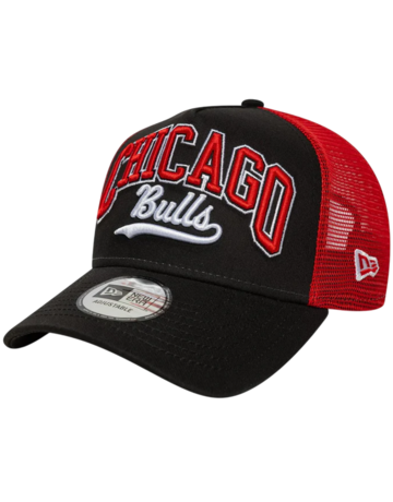 New Era NBA Chicago Bulls Script 9FORTY E-Frame Trucker Adjustable Cap